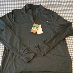 NWT Nike Dark Green Quarter-Zip Top